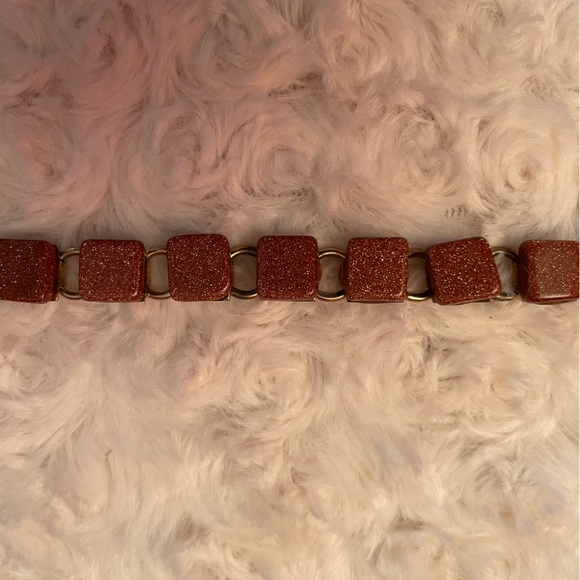 Vintage NWT Goldstone Bracelet 6 1/2” Around, Total of 11 Stones 60’s Was boxed - Picture 4 of 7